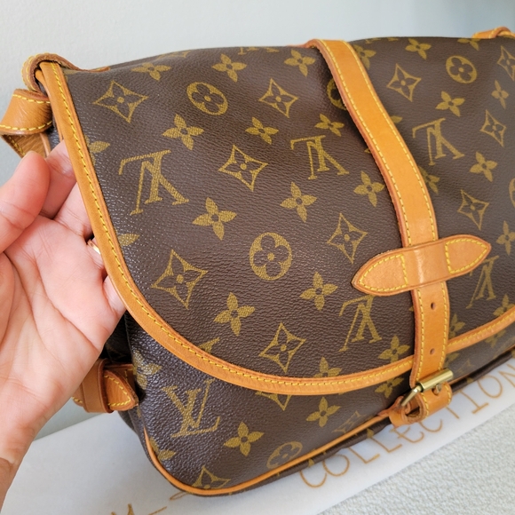 💕DISCONTINUED Very Rare Crossbody/Messenger Louis Vuitton Saumur 30 Monogram - Picture 9 of 16
